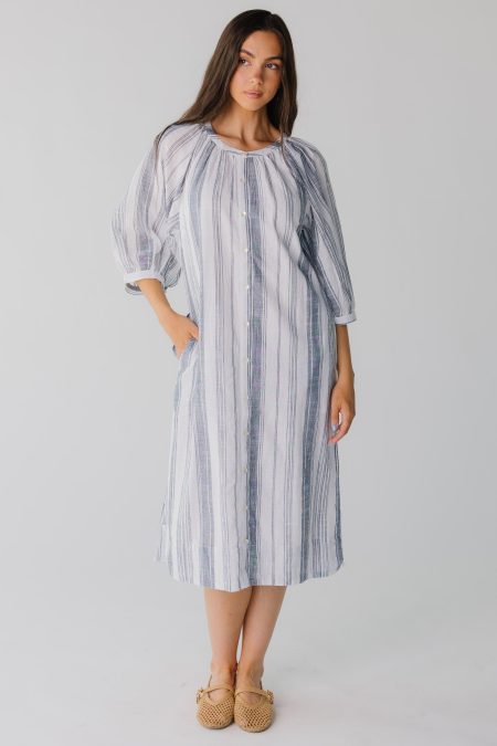 Citrus Seaside Button Down Midi Dress