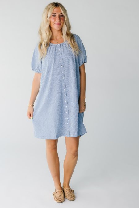 Brass & Roe Bree Textured Knee Dress