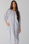 Blueandwhitestripemididresswithpockets