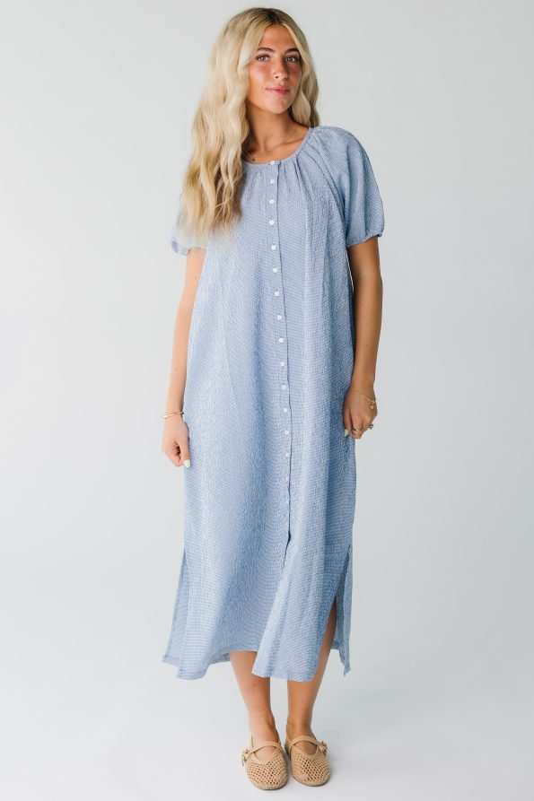 Modest_women_s_blue_gingham_midi_dress_with_round_neckline_and_short_sleeves