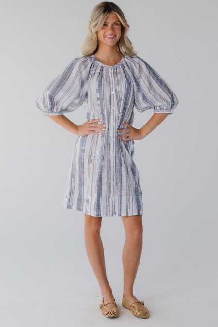 Citrus Seaside Button Down Knee Dress