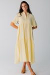 BrassandRoePonderingGauzeStraightSleeveDressinNavy